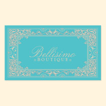 Classic Vignette Business Card Design (aqua) visitenkarten