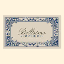 Classic Vignette Business Card Design (blue) visitenkarten