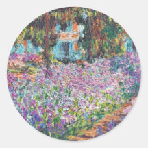 Claude Monet - der Garten des Künstlers bei Givern Runder Aufkleber