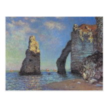 Claude Monet - die Klippen bei Etretat 1885 Postkarten