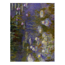 Claude Monet Wasser-Lilien Technik-Öl 1914-1917 Postkarte
