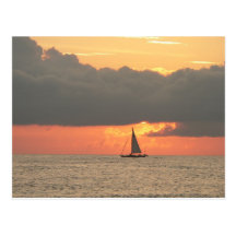 Clearwater Strand-Sonnenuntergang-Postkarte