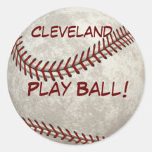 Cleveland-Baseballspiel-Ball! Amerikanische Hinter Runde Aufkleber