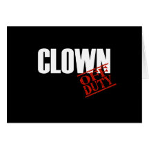 CLOWN-DUNKELHEIT GRUßKARTE