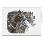 Clydesdale Entwurfs-Pferdeteam Grußkarte