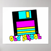 CMYK Retro Diskette alter skool Entwurf Plakate