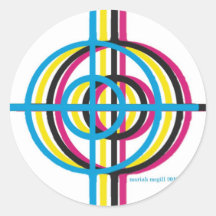 CMYK RUNDER AUFKLEBER