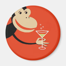Cocktail-Affe Kühlschrankmagnet