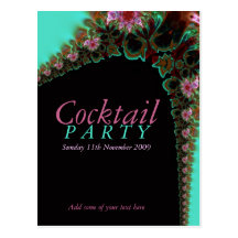 Cocktail-Party Einladungsschablone Postkarte