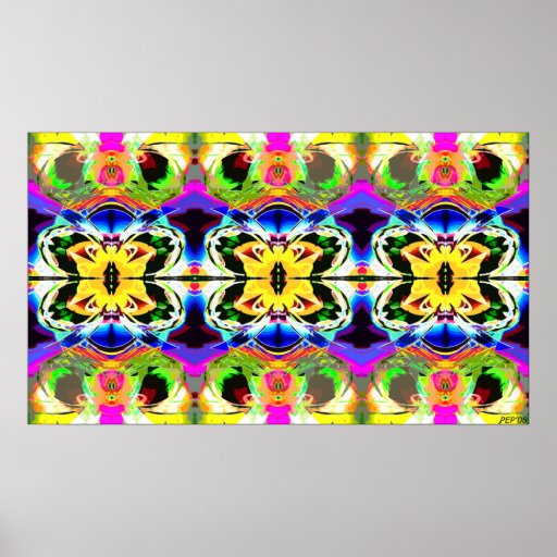 Collage von Farben Plakat