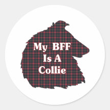 Collie-Liebhaber-Geschenke Runder Aufkleber