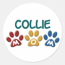 COLLIE Mamma-Tatzen-Druck 1 Stickers