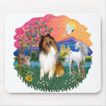 Collie (Zobel und Weiß) Mousepad