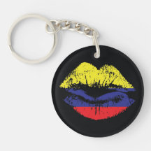 Colombia lips key chain.