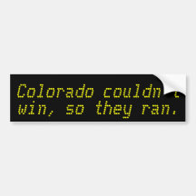Colorado könnte nicht gewinnen, also liefen sie vo autosticker