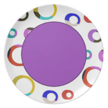 Colorblock Retro Band-Platte - lila Teller