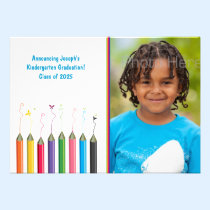 Colored Pencils Youth Grad Text Photo einladungen
