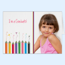 Colored Pencils Youth Grad Text Photo karten