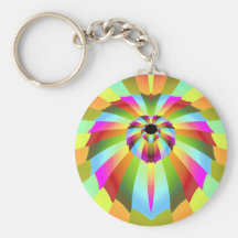 Colorful Abstract Design Keychain