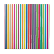 Colorful Candy Stripes Tile