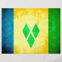 Colorful Contrast GrenadianFlag Personalized Flyer