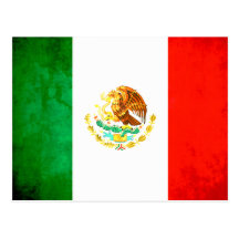 Colorful Contrast Mexican Flag Postcard