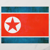 Colorful Contrast North Korean Flag Custom Flyer