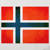 Colorful Contrast Norwegian Flag Custom Flyer