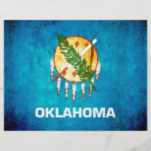 Colorful Contrast OklahomanFlag Flyer Design
