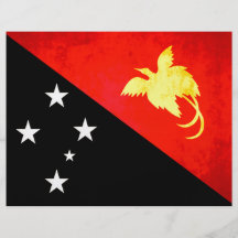 Colorful Contrast Papua New GuineanFlag Personalized Flyer