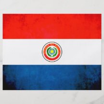 Colorful Contrast ParaguayanFlag Full Color Flyer