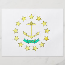 Colorful Contrast Rhode IslanderFlag Personalized Flyer