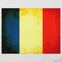 Colorful Contrast RomanianFlag Flyers