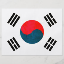 Colorful Contrast South KoreanFlag Flyer