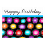 Colorful country flowers Birthday Postcard