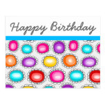Colorful country flowers Birthday Postcard