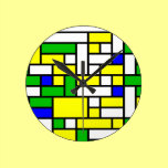 Colorful geometric style wanduhren