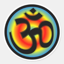 Colorful_Om Runde Sticker