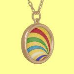 Colorful retro stripes halsketten