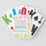 Colorful Typography Wedding Favor Bicycle Poker Deck