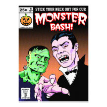 Comic-Art-Halloween-Party-Einladung