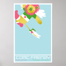 Comic-Raserei-Löwe-Plakat