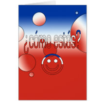 ¿ Cómo Estás? Chile-Flagge färbt Pop-Kunst Karten