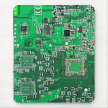 Computer-Aussenseiter-Leiterplatte - Grün Mousepads