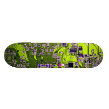 Computer-Aussenseiter-Leiterplatte - Neongelb Bedruckte Skateboarddecks