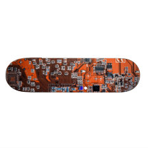Computer-Aussenseiter-Leiterplatte - Orange Individuelle Skatedecks