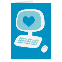 Computer-Herz Grußkarte