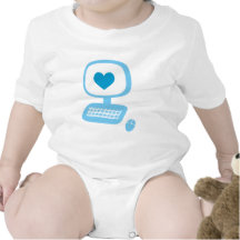 Computer-Herz-Säuglings-T-Shirt