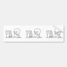 Computer-Typ Meme - Stoßaufkleber Autosticker
