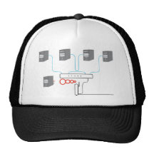 Computernetz Baseball Mütze
